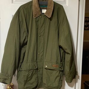Wolverine Olive Jacket with Brown Corduroy Collar